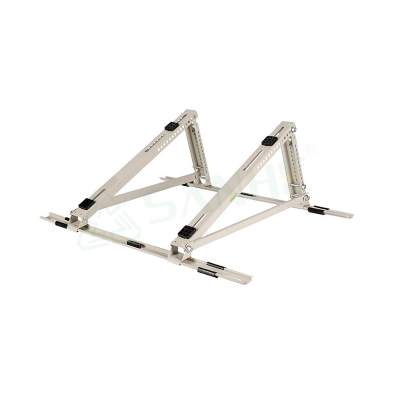 Portable adjustable laptop stand with metal frame and multiple height settings for ergonomic comfort and improved airflow.