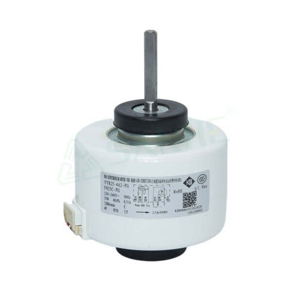 YYR25-4A2-PG plastic shell motor used in HVAC applications, featuring a durable design and high efficiency for reliable operation.