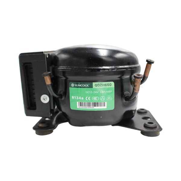 SUMCOOL QDZH65G refrigerator compressor for R134a refrigerant, energy-efficient cooling component for refrigeration systems.