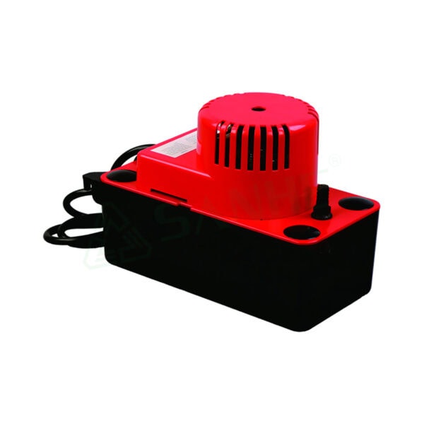 Red condenser pump TPK-15-115H(230H) with black base, used in HVAC systems for efficient fluid circulation and cooling.