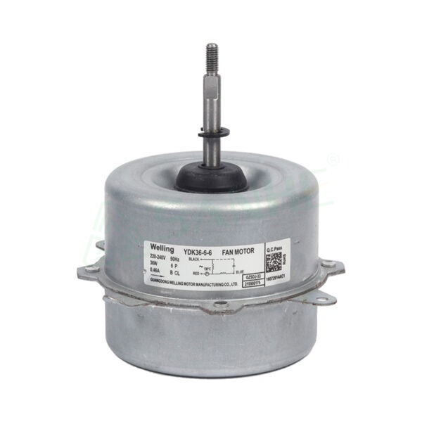 YDK36-6 iron shell fan motor for HVAC applications, featuring durable construction and efficient performance, suitable for industrial use.